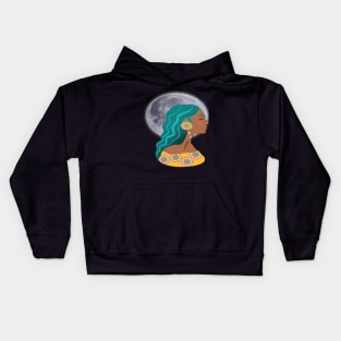 Native moon babe Kids Hoodie